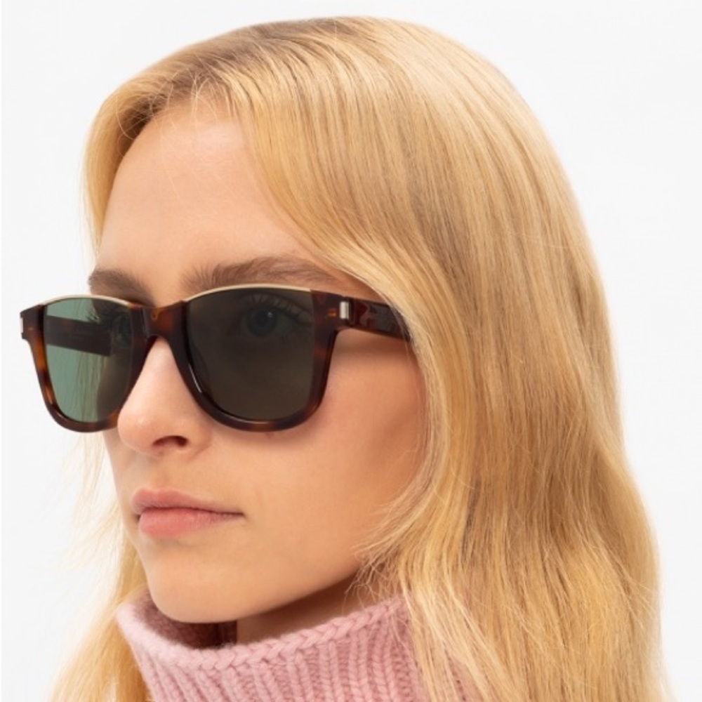 New Saint Laurent SL 51 CUT 002 Unisex Havana Sunglasses - Picture 1 of 16